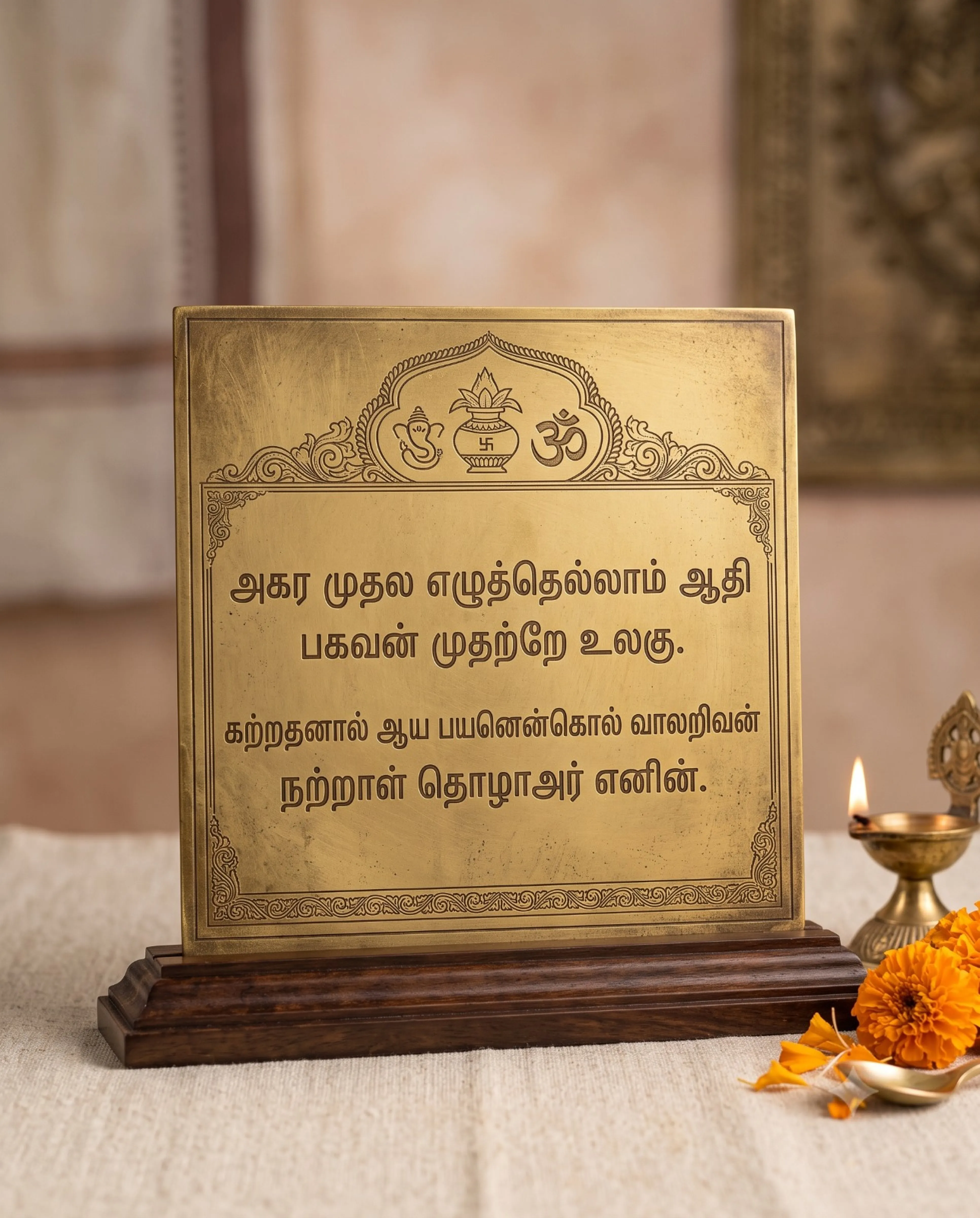 Brass Thirukkural Plaque